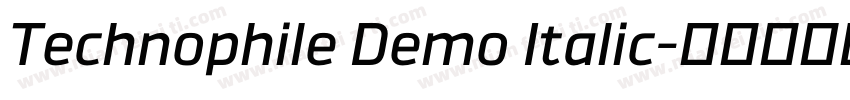 Technophile Demo Italic字体转换
